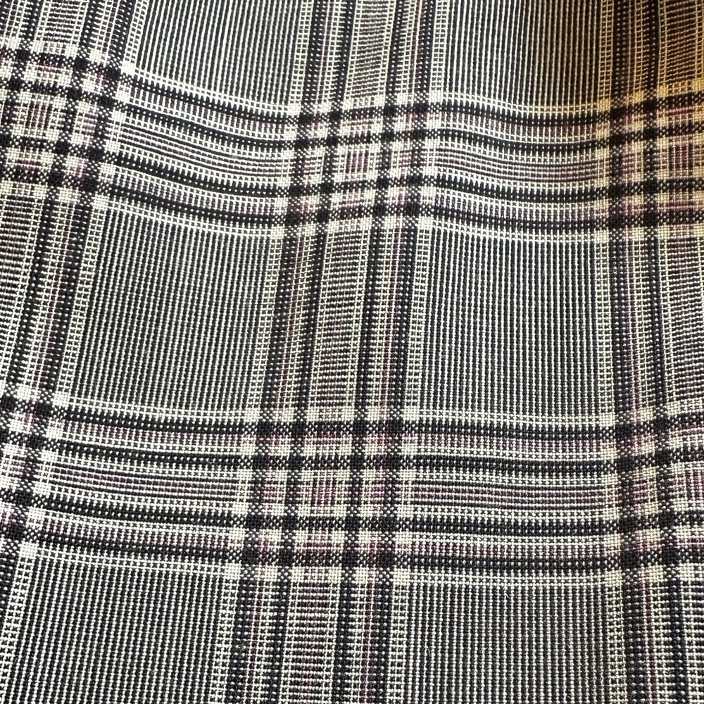 Banana Republic Mini Skirt Black Plaid Size 10 - Picture 2 of 5
